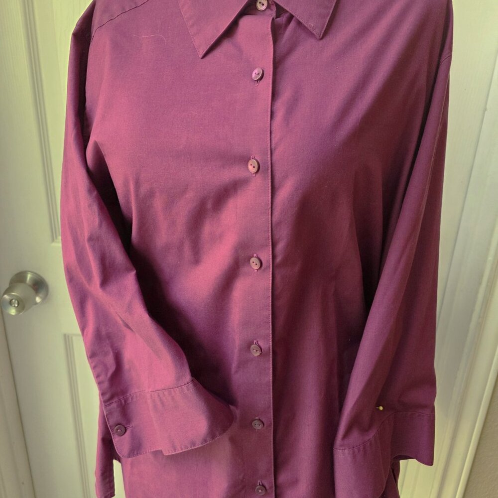 Foxcroft Classic Fix Wrinkle Free 3/4 sleeve Blouse Size 20